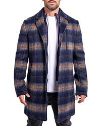 Maceoo - Ascension0003 Brushed Cotton Blend Peacoat With Dickey - Lyst