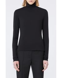 Sportmax - Stone Scrunch Neck Stretch Jersey Top - Lyst
