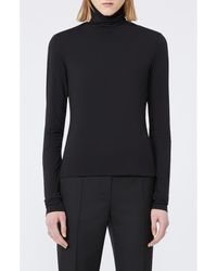 Sportmax - Stone Scrunch Neck Stretch Jersey Top - Lyst