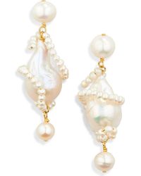 COMPLETEDWORKS - Carvings Baroque & Freshwater Pearl Drop Earrings - Lyst
