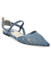 Fendi - Colibrì Lite Pointed Toe Mesh Flat - Lyst