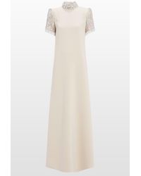 Jenny Packham - Edie Sequin-Embellished High-Neck Maxi Dress - Lyst