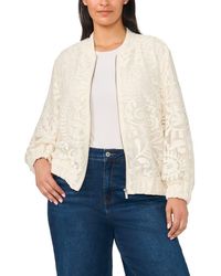 Halogen® - Lace Bomber Jacket - Lyst