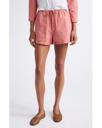 Leset - Kyoto Patch Pocket Cotton Drawstring Shorts - Lyst