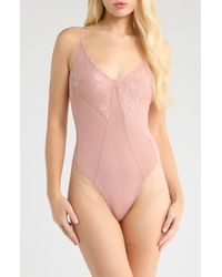 Free People - Take My Number Lace & Mesh Bodysuit - Lyst