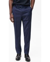 Mango - Turin Virgin Slim Fit Wool Pants - Lyst