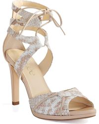 Elizee - Ametista Sandal Leather Platform Heels - Lyst