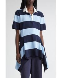 Monse - Stripe Cascade Rugby Polo - Lyst