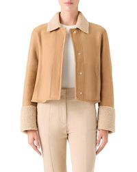 Akris - Cady Reversible Genuine Shearling Jacket - Lyst