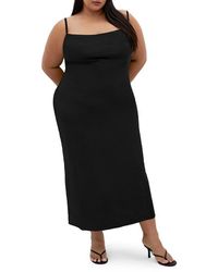 City Chic - Kyra Crinkle Sateen Slipdress - Lyst