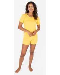 Leveret - Short Cotton Solid Pajama Set - Lyst