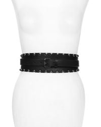 AllSaints - Double Wrap Studded Edge Leather Belt - Lyst
