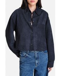 Twp - Little Big Joe Suede Snap-Up Shirt - Lyst