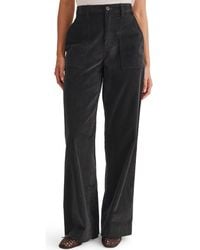 Splendid - Colette Patch Pocket Wide Leg Corduroy Pants - Lyst