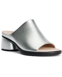 Ecco - Sculpted Lx Block Heel Slide Sandal - Lyst
