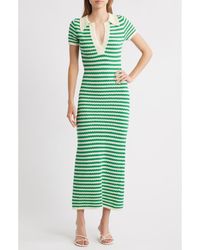 Moon River - Johnny Collar Short Sleeve Sweater Dress - Lyst