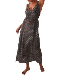 Free People - Bad For You Print Lace Nightgown - Lyst