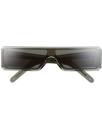 Rick Owens - Geth Flat Front Rectangular Shield Sunglasses - Lyst