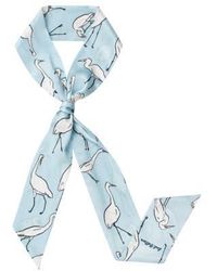 Lost Pattern - Little Egret Silk Neck Bow Scarf - Lyst