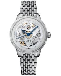 MIDO - Rainflower Blossom Skeleton Automatic Bracelet Watch, 34Mm - Lyst