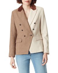 Sam Edelman - Imogen Colorblock Herringbone Double Breasted Blazer - Lyst