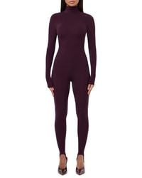 Naked Wardrobe - Long Sleeve Stirrup Jumpsuit - Lyst