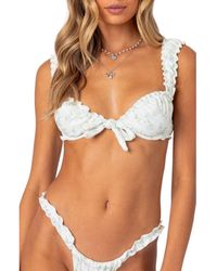 Edikted - Scrunched Floral Underwire Bikini Top - Lyst