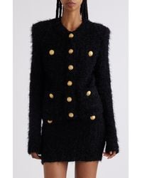 Balmain - Monogram Maze Tweed Jacket - Lyst
