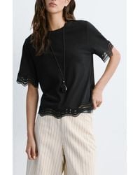 Mango - Open Stitch Top - Lyst