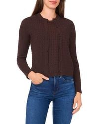 Halogen® - Cable Stitch Cotton Cardigan - Lyst