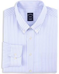 Brooks Brothers - Big & Tall Non-Iron Grounded Striped Dress Shirt - Lyst