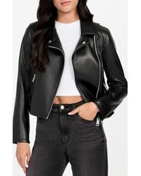 Guess - Miko Faux Leather Moto Jacket - Lyst