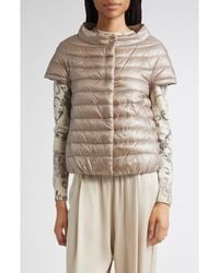 Herno - Emilia Cap Sleeve Quilted Down Jacket - Lyst