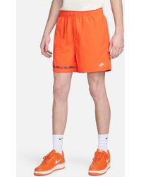 Nike - Club Flow Embroidered Nylon Shorts - Lyst