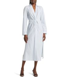 Rails - Irie Stripe Long Sleeve Cotton Blend Midi Shirtdress - Lyst