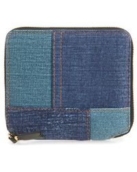 Comme des Garçons - Denim Patchwork Print Leather Wallet - Lyst
