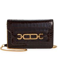 Tom Ford - Small Whitney Croc Embossed Leather Shoulder Bag - Lyst