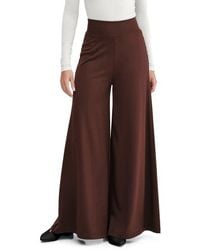 MARCELLA - Georgia High Waist Wide Leg Ponte Knit Pants - Lyst