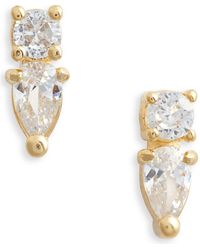 Child Of Wild - Dew Drop Cubic Zirconia Stud Earrings - Lyst