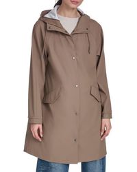 Levi's - Water Resistant Hooded Long Rain Jacket - Lyst