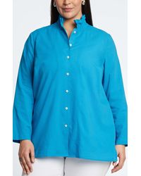 Foxcroft - Carolina Seersucker Cotton Blend Button-up Shirt - Lyst