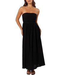 Petal & Pup - Kayt Strapless Linen Blend Maxi Sundress - Lyst