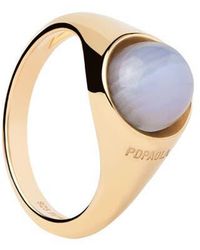 Pdpaola - Agate Moon Ring - Lyst