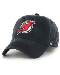 New Jersey Devils '47 Hone Cuffed Knit Hat with Pom - Natural