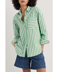 Seasalt Cornwall - Sea Path Oversize Organic Cotton Poplin Button-Up Shirt - Lyst