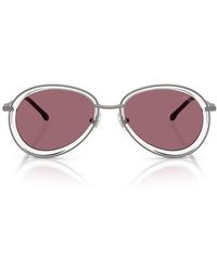 DIESEL - Dl1016 54Mm Mirrored Oval Sunglasses - Lyst