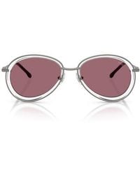 DIESEL - Dl1016 54Mm Mirrored Oval Sunglasses - Lyst