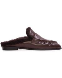Black Suede Studio - Theo Backless Loafer - Lyst
