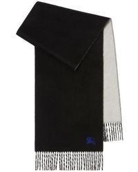 Burberry - Reversible Ekd Embroidered Cashmere Scarf - Lyst