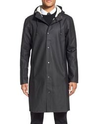 Stutterheim - Stockholm Hooded Long Raincoat - Lyst